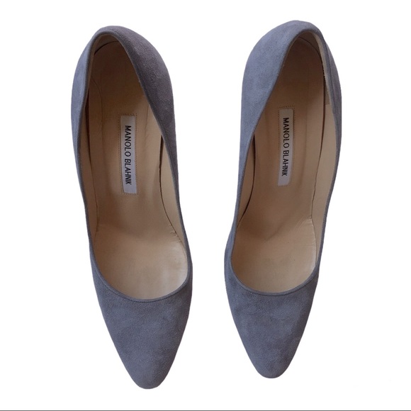 Manolo Blahnik BB gray suede pumps - Picture 3 of 16